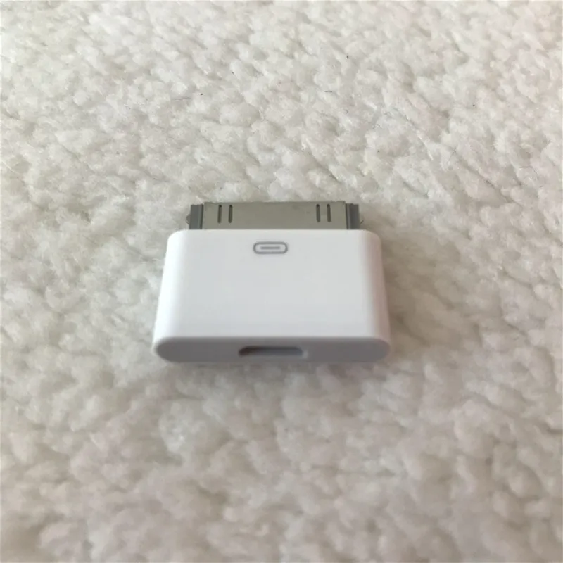 Micro USB Female to 30Pin Male Adapter for Apple4 Ipad2/3 Android Phone Old Type Connector Plug Jack White