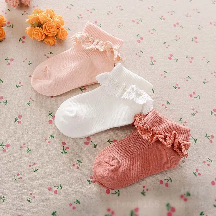 子供の靴下綿の女の子足首の靴下甘いレースの赤ちゃんの女の子綿の靴下編み物の赤ちゃんブーティBest Socks Neworn Sock GB1688