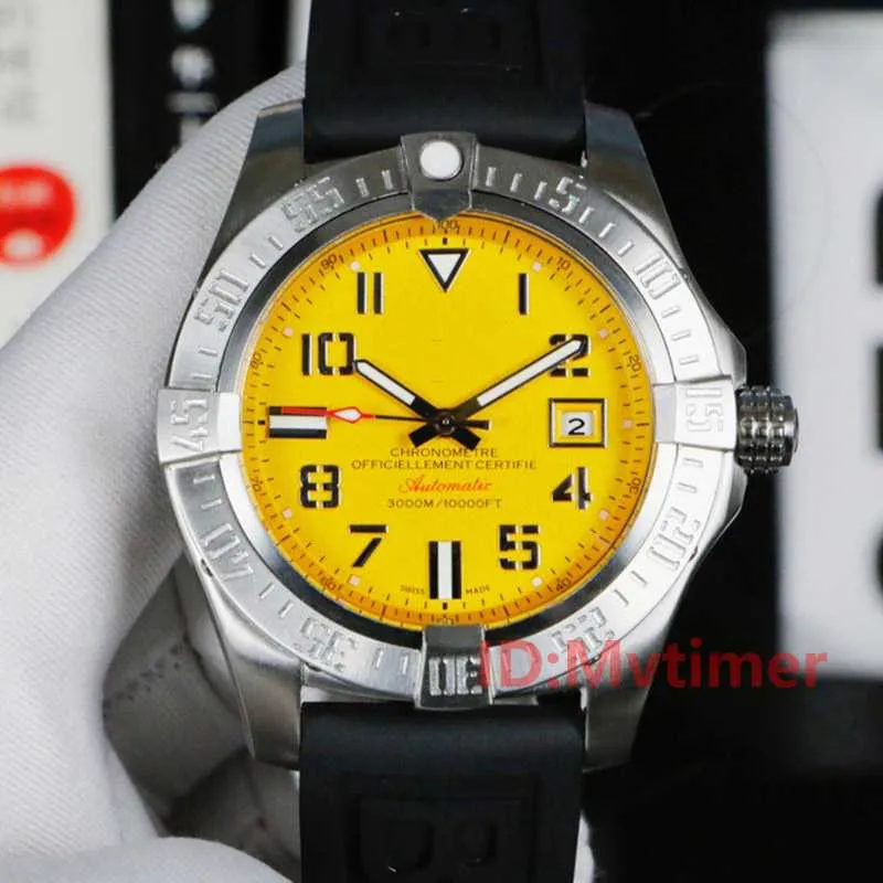 Luxury Mens Watches 43 mm Automatyczny ruch zegarek z taśmą gumową Pasek Męski zegarki Zegarek zegarek zegarek Montre de Luxe207x