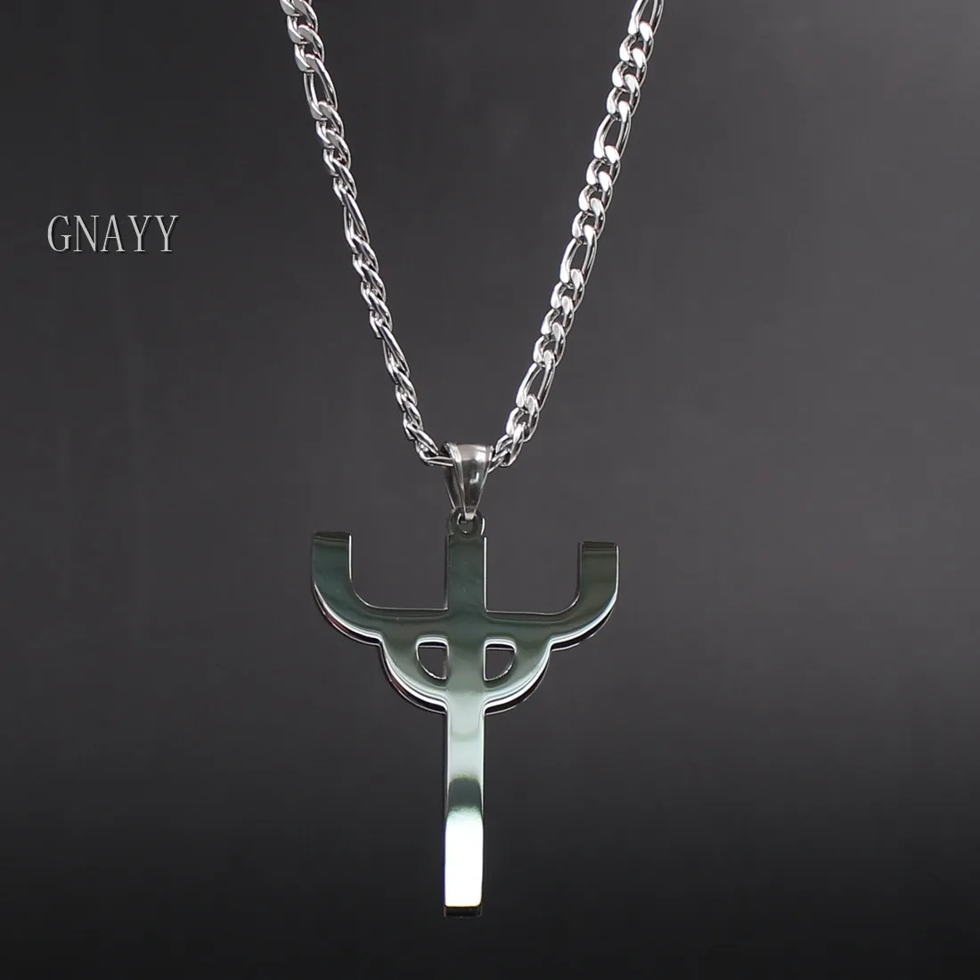 jewelry 32 42mm size Gothic Punk Judas Priest Necklace Stainless Steel Men's Favorite Pendant merch logo symbol Char293E