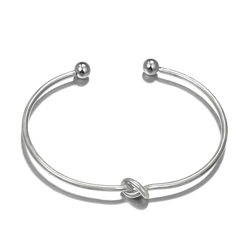 5-teiliges Kettenarmband mit rundem Diamant-Knoten-Pfeil und offener Geometrie, verstellbares Manschettenarmband, offene Linie, stapelbares Surround-Armband-Set f182s