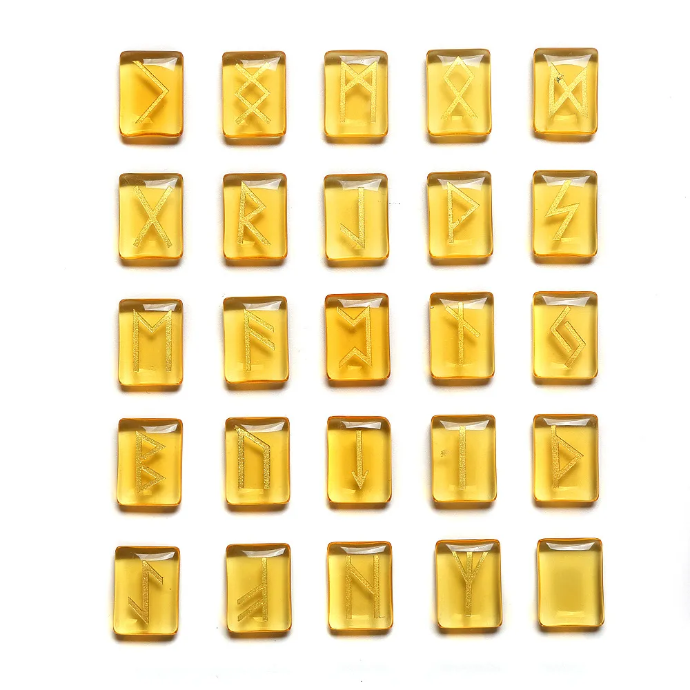 lotto di cristallo pietra vichinga runes amulet set runi divinazione reiki guarigione divinazione calcola rotana perline308b