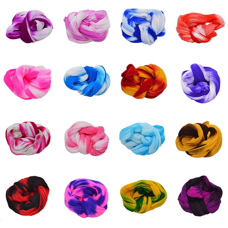 Decorative Flowers & Wreaths Colorful Tensile Nylon Stocking Artificial Silk Flower Making Material DIY Handmade Craft Home W255k