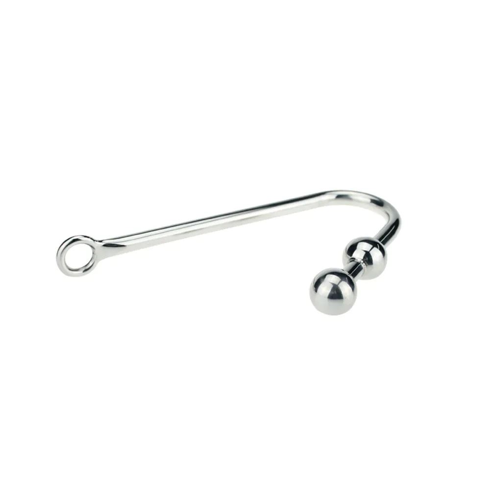 Double-ball-metal-butt-plug-stainless-steel-anal-hook-metal-anal-sex-toy-(3)