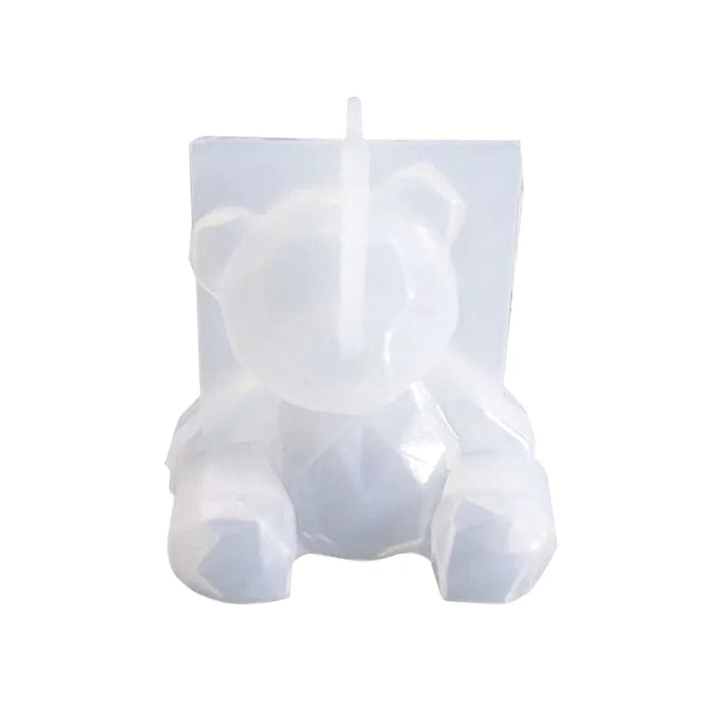 Silicone Mould DIY Crystal Epoxy ThreeDimensional Geometric Bear Shaped Mold Plaster Aromatherapy Cake Decoration Tool7696273