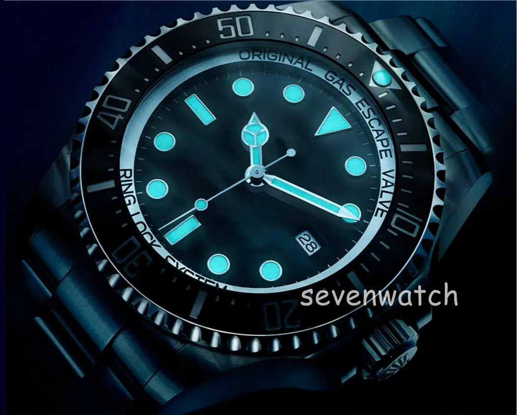 44mm novo suíço 116610 moldura de cerâmica preto vermelho verde azul 5 cores relógio alça ajustável movimento automático relógio esportivo mar habitar218o