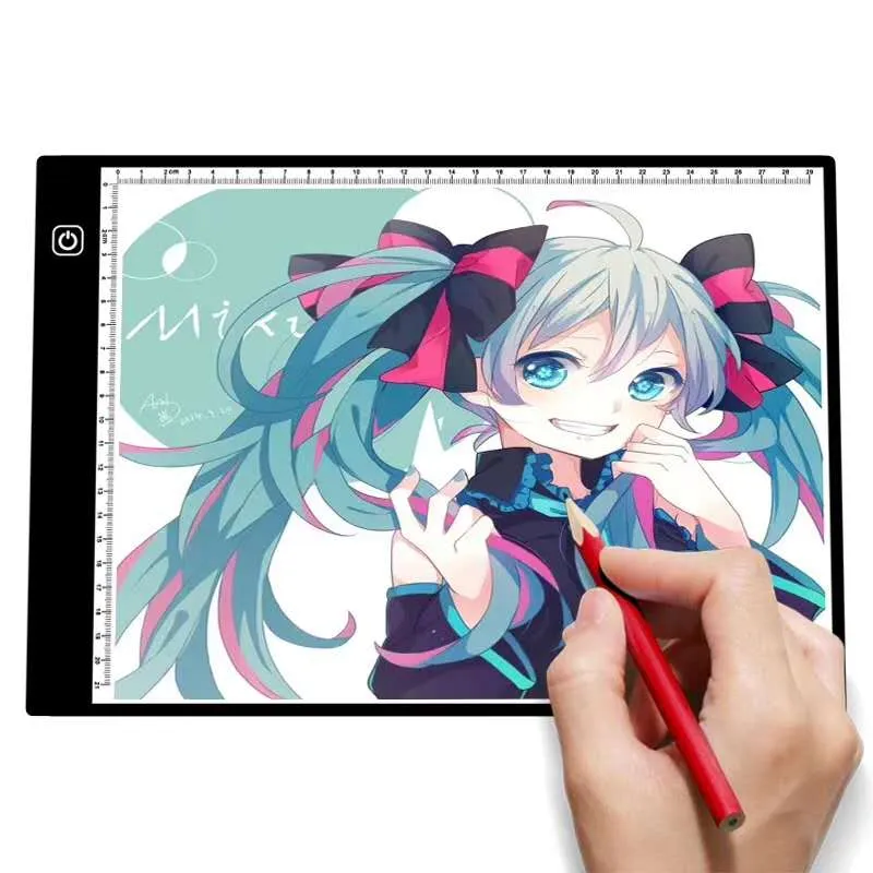 A4 LED Dessin Tablette Graphique Numérique Pad USB LED Boîte à Lumière Copie Conseil Électronique Art Graphique Peinture Table D'écriture DLH372