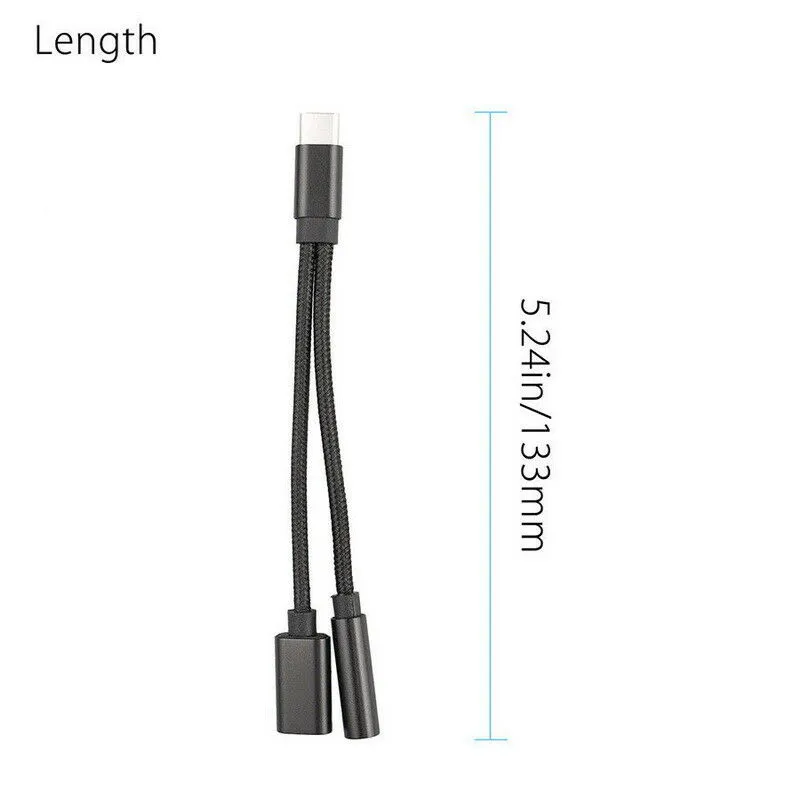 最新2 IN1 Typec Convertor USBタイプC充電ケーブル35mm O Huawei Samsung1479477のXiaomi用のイヤホンヘッドフォンアダプター