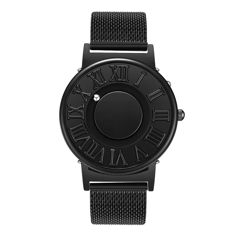 Eutour Watch Man Canvas Leather Strap Mens Watches Magnetic Ball Show Quartz Watches Fashion Man Clock Wristwatches J190715283B