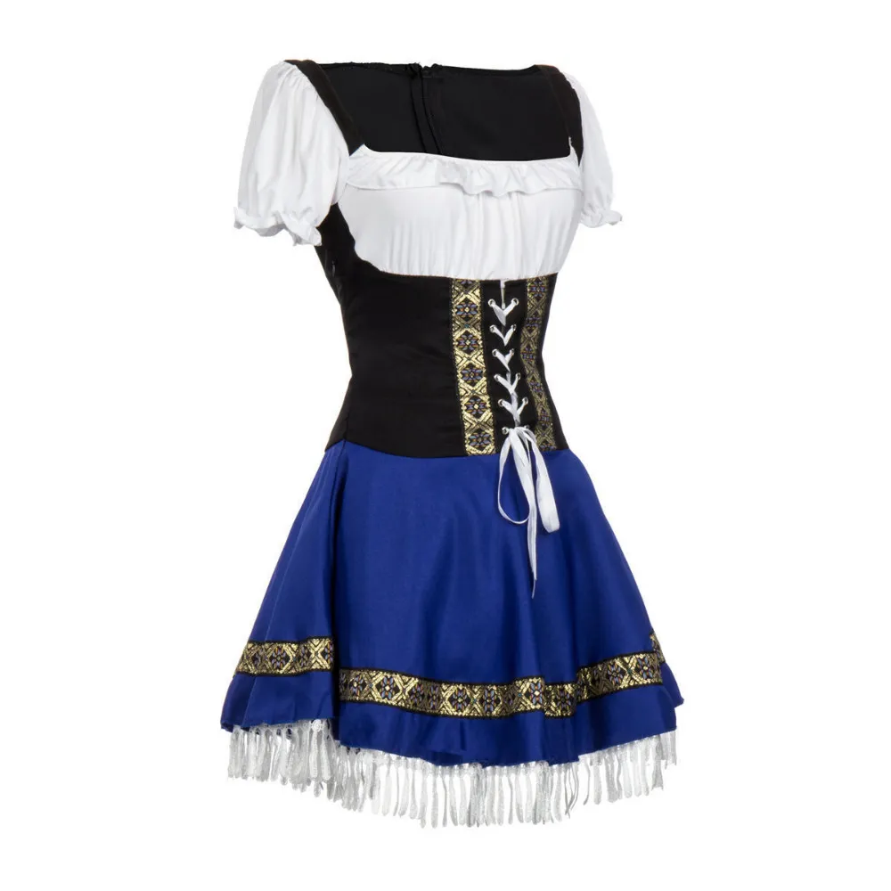 Tema Kostümü Ktoberfest Kızlar Yetişkin Ekim Fest Bavaria Alman Bira Hizmetçisi Wench Kostüm Karnaval Partisi Dress233x