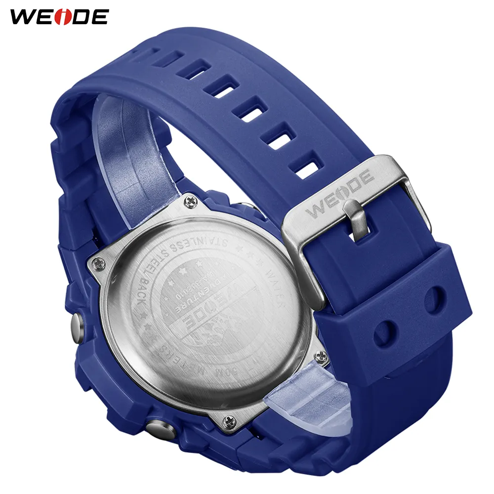 WEIDE Sports Military Luxuriöse Uhr mit Ziffern, digitales Produkt, 50 Meter, wasserdicht, Quarz, analoger Zeiger, Herren-Armbanduhren207a