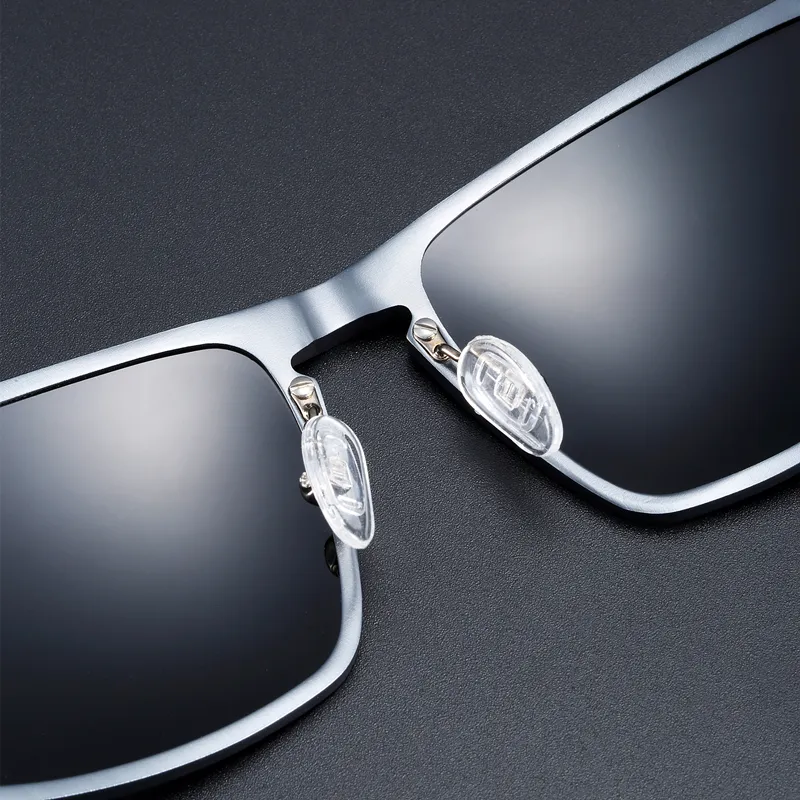 Gafas de sol cuadradas de aluminio de calidad Hombres Polarizados Sol para hombres Sports Eyewear Oculos de Sol Feminino295E