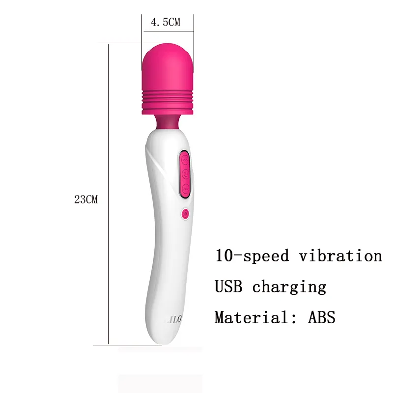 LILO RECHARGable Magic Wand Massageur corporel puissant Clitoral Vibrator AV Vibrateurs Adult Sex Toys for Couples Products Sex MX191219008273