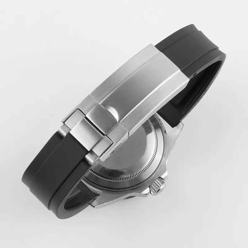 Bracelet de montre en caoutchouc avec boucle pliable en acier inoxydable, pour GMT Oysterflex, 20mm, rouge, noir, bleu, rouge, marron218t