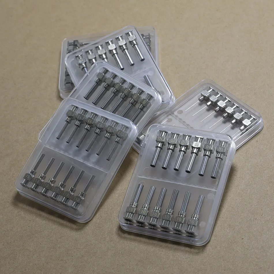 12 stks 12PK 1/2 0,5 inch 8G tot 30G roestvrij stalen spuit dispenser doseerlijm naalden botte metaal