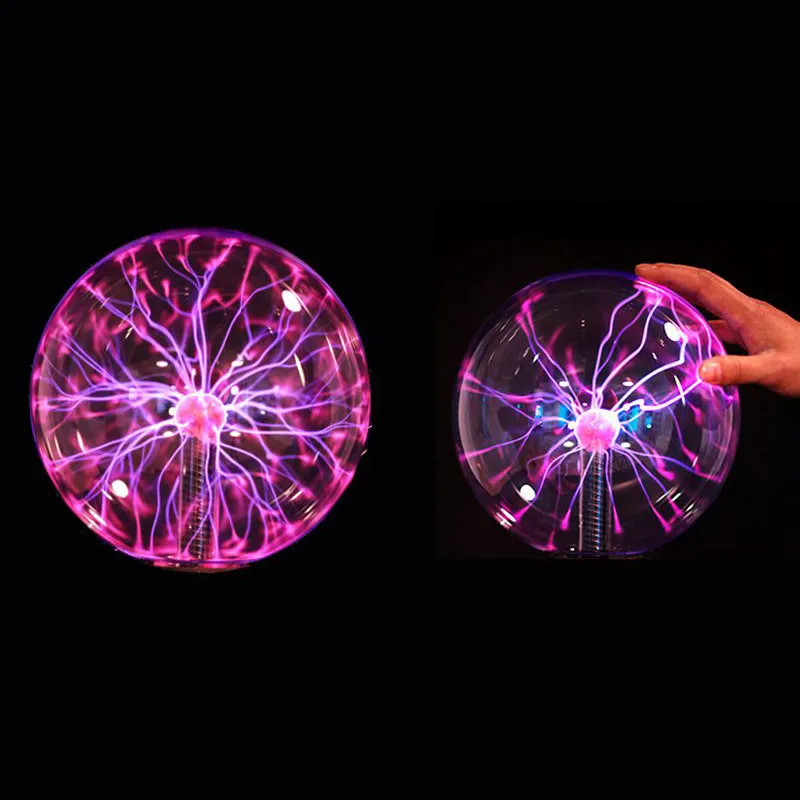 Boule de Plasma magique veilleuse chambre d'enfant décoration de fête sphère électrostatique lumière cadeau foudre cristal contrôle tactile Lamp248s