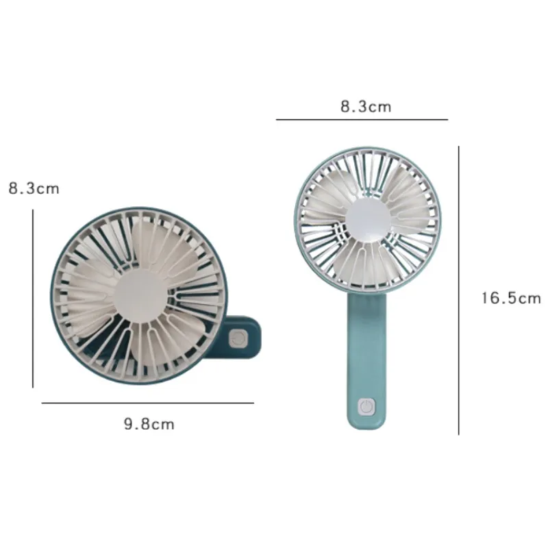 4 färger Mini Handhold Laddar Small Fan Portable Silent Multi-Speed ​​Wind Speed ​​Fan Folding USB Fans Party Gifts Beauty Look1240e