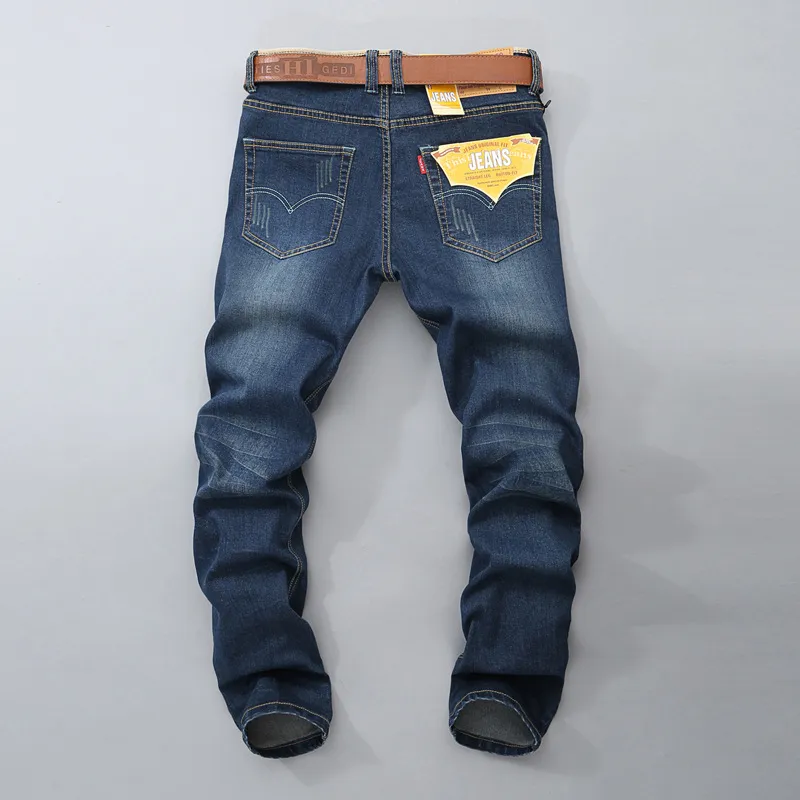 Модные весенние эластичные джинсы больших размеров 28-44 46 48 Прямые джинсовые мужские джинсы известных брендов Мужские дизайнерские джинсы 2020236a
