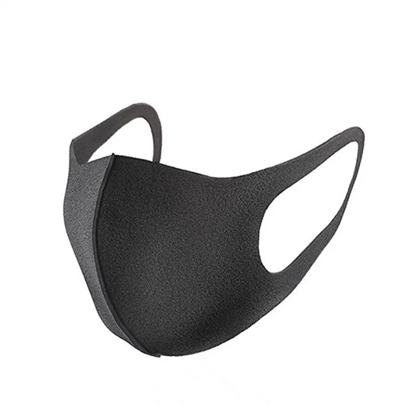 Herbruikbaar AntiDust PM25 Mond Anti-vervuiling Unisex gezichtsmasker Wasbaar katoenen masker 3D oorhaakje Zwart gezichtsmasker 2740147