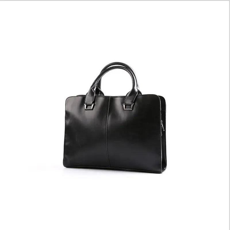 Mens Leather Portcase Laptop Bags Travel Bag Soft Shoulder Bags Business Man Handbag Male Formal Briefcases251w