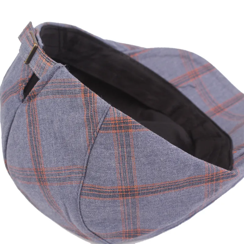 Mannen Vrouwen Katoen Plaid Baret Krantenverkoper Klimop Hoed Casual Platte Rijden Golf Cabbie Caps Art Jeugd Cap Eenvoudige Voorwaartse Hat294p