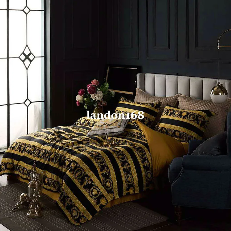 Ensembles de literie luxueux de style européen style palais 60 linge de lit en coton à longues fibres ensemble de quatre pièces fournitures de literie haut de gamme 232g