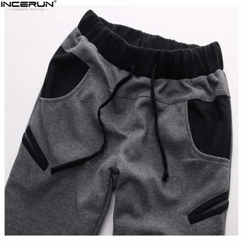 INCERUN Invierno Hombres Pantalones Joggers Cintura Elástica Casual Fleece Pantalones Cálidos Hombres Sueltos Cómodo Entrenamiento Chándal Para Hombre Pantalones de Chándal T2004265V