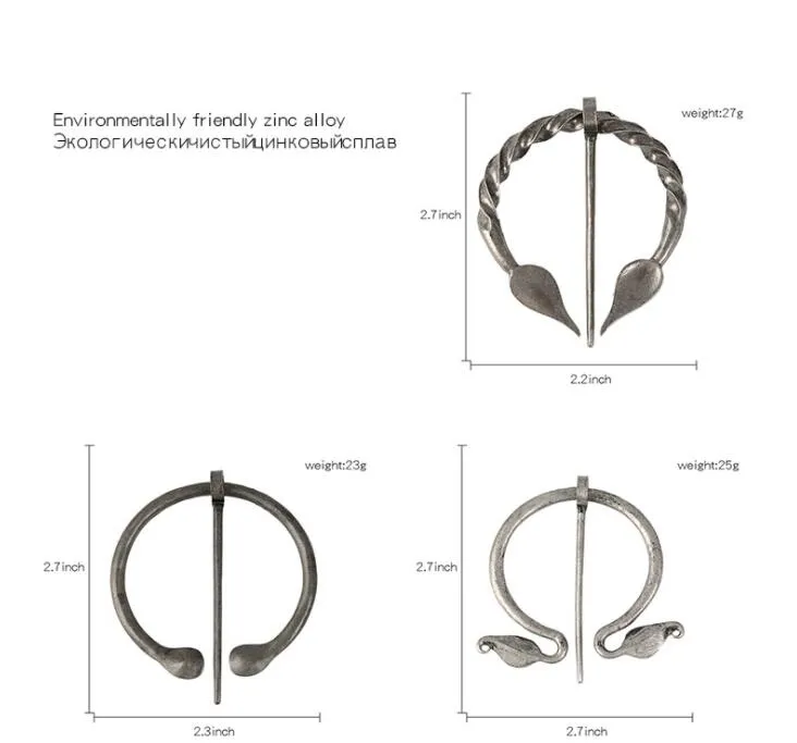 T GG Penannular Viking Brooch Cloak Pin Medieval Clasp Viking jewelry Norse jewelry Shawl Accessories GB5439478864