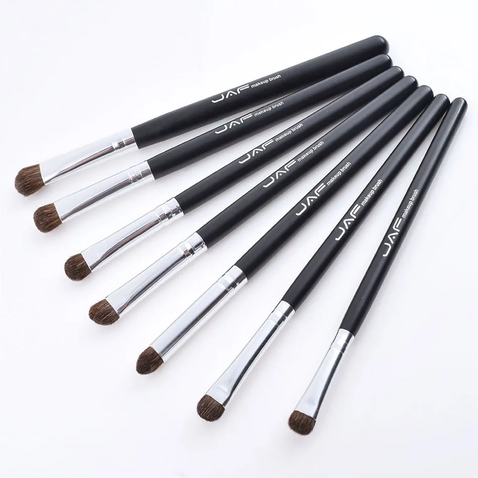 JAF Märke 7st Eyeshadow Borstes For Makeup Classic 100 Natural Animal Hair Eye Shadow Blending Make Up Brush Set JE07PY C18112603823288