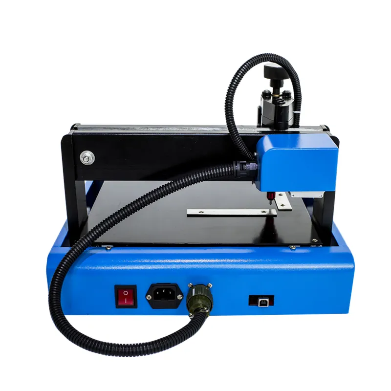 Ly Namnplatta Electric Coding Cutting Plotter Machine Metal Marking Printer för rostfritt stålgravering 200x150mm 300x200mm