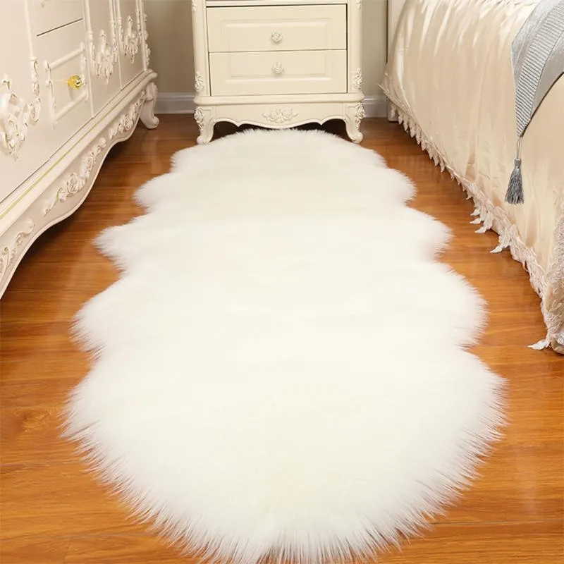 Mjuka fårskinn mattor mattor för hemmet vardagsrum sovrum varma mattor golvmattor hud päls mattor faux246x