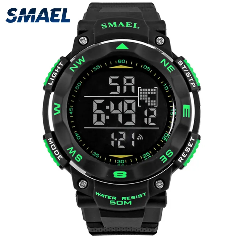 Mode Mannen Horloges SMAEL Merk Digitale LED Horloge Militaire Mannelijke Klok Horloge 50m Waterdicht Duik Outdoor Sport Horloge WS12352057