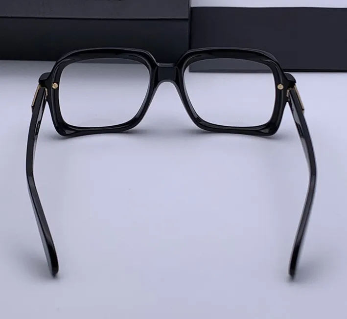 Vintage Legends Shiny Black Gold Plastic Square Eyeglasses EyeWear 607 Sonnenbrille Men Sunglasses new with box2305