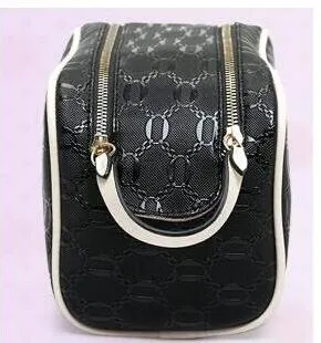 Bolsa de lavagem de couro masculino de alta qualidade com zíper duplo toliet bolsa feminina pocuh bolsa de couro genuíno bolsa de couro real drop shippin223i