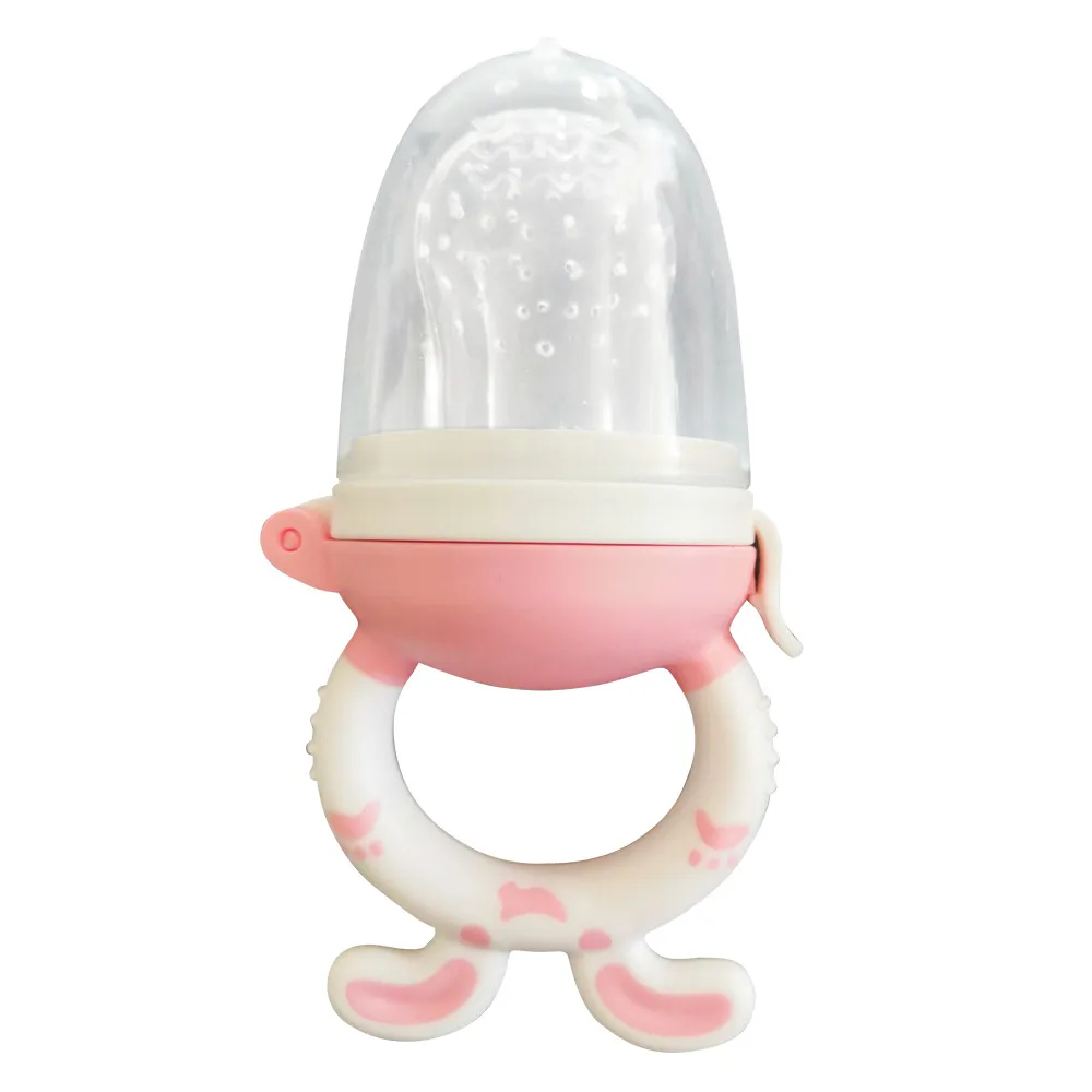 Silicone Teethers Sucettes Safety Feeder Bite Food Nipple Teether Bébé Fille Mamelons Fruit Mordedor Bite Oral Care 4-12M