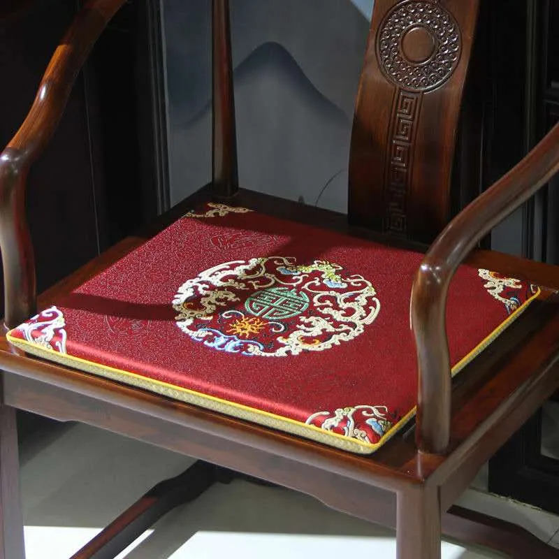 Niestandardowy samozwańczy luksusowe luksusowe podkładki do jadalni poduszki do siedzenia na fotela Sofa Sofa chiński styl jedwabny gąbka Brocade Siedzenie 251V