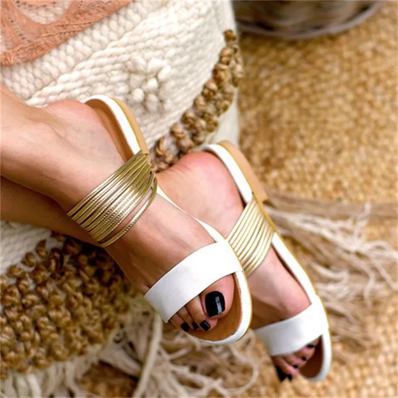 women rome sandals new summer hot retro wedges nonslip slippers ladies party office shoes beach sandals slides8006840