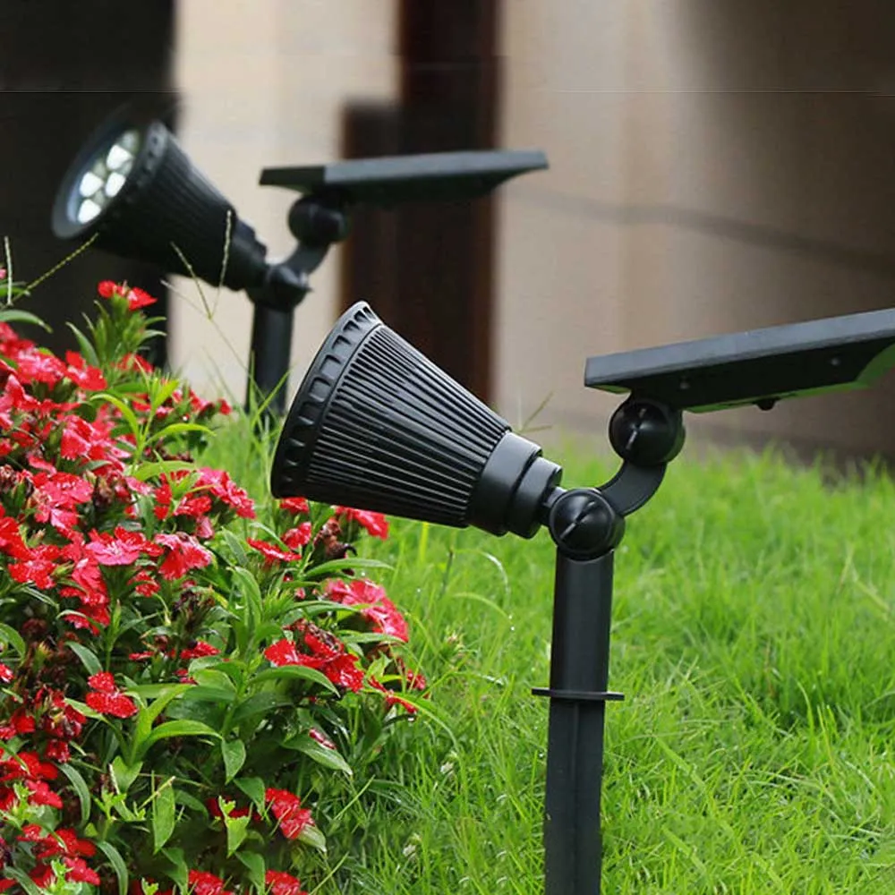 Brelong Outdoor Solar Lawn Light Color Buried Light Spotlight 4 Outdoor Courtyard Courtyard RGB LED Safety Light235T