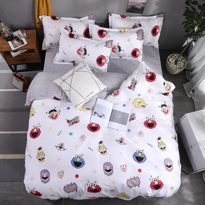 Solidne kolory zestaw ściółki bawełniane podwójne zaklęcie Zestawy łóżka łóżka łóżka kołnierzowe arkusze pokrywy poduszki wygodne pokrycia 224z