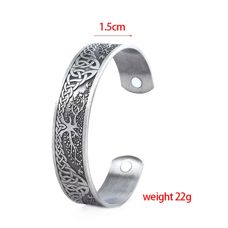 Mode Knöchel Baum des Lebens Armband Viking Magnetische Manschette Armbänder Brief Meine Form Armreifen Männer Frauen Schmuck Gift188i