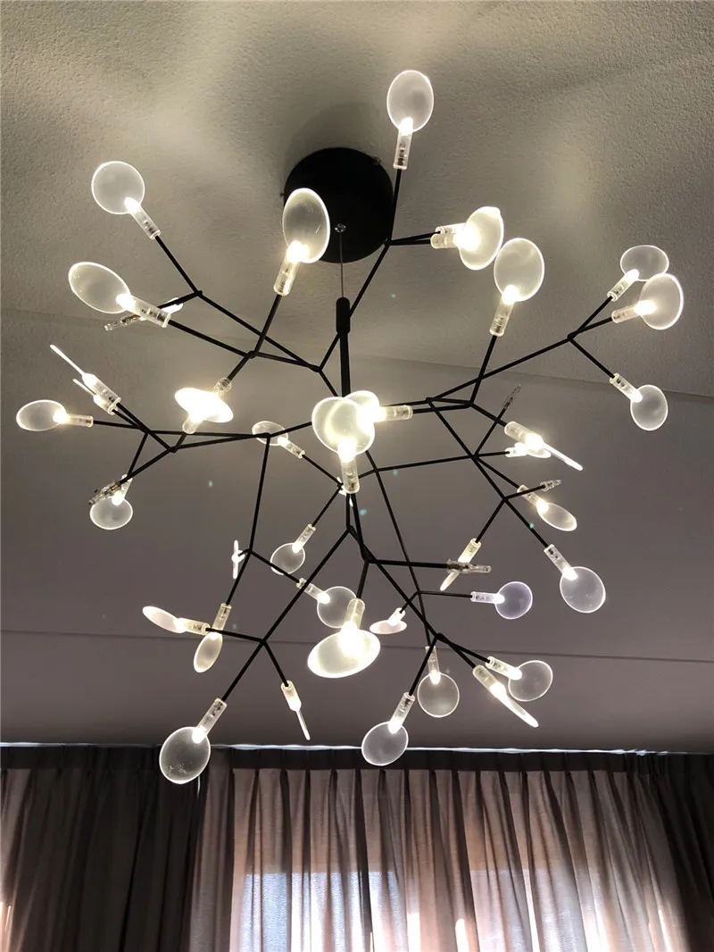 Modern Heracleum Tree Leaf Pendant Light LED Lamp Suspension Lamps Living Room Art Bar Iron Restaurant Home Lighting AL12222V
