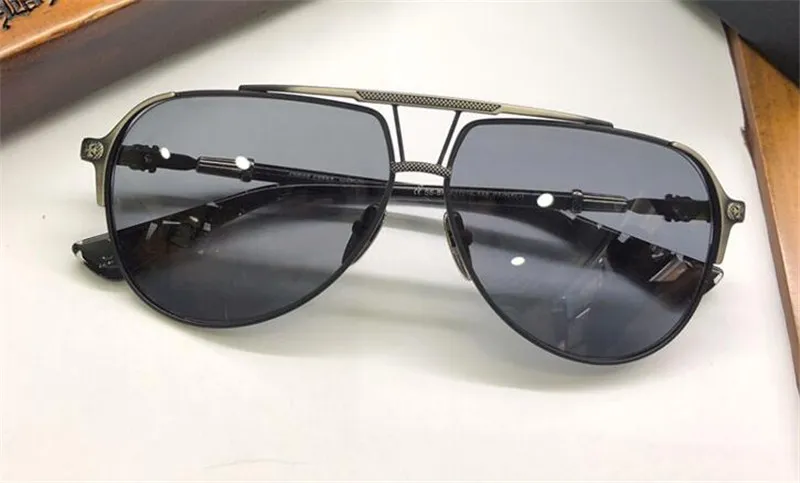 Nuevos hombres de gafas de sol que desing de cajas de sol de Nueva York diseñador de sol de diseñador de metal de metal recubrimiento de lentes polarizadas estilo lente uv400 lente202J