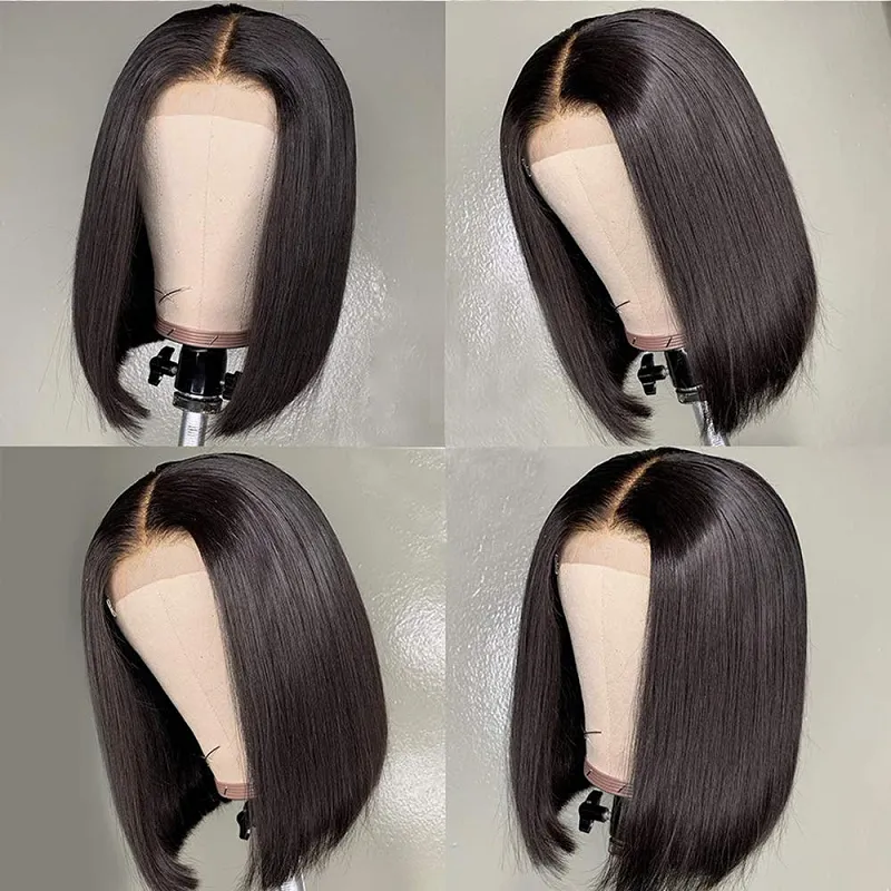 Short Human Hair Wigs Straight 4X4 Lace Frontal Wig Bob Lace Front Wigs Brazilian Lace Front Human27443719472740