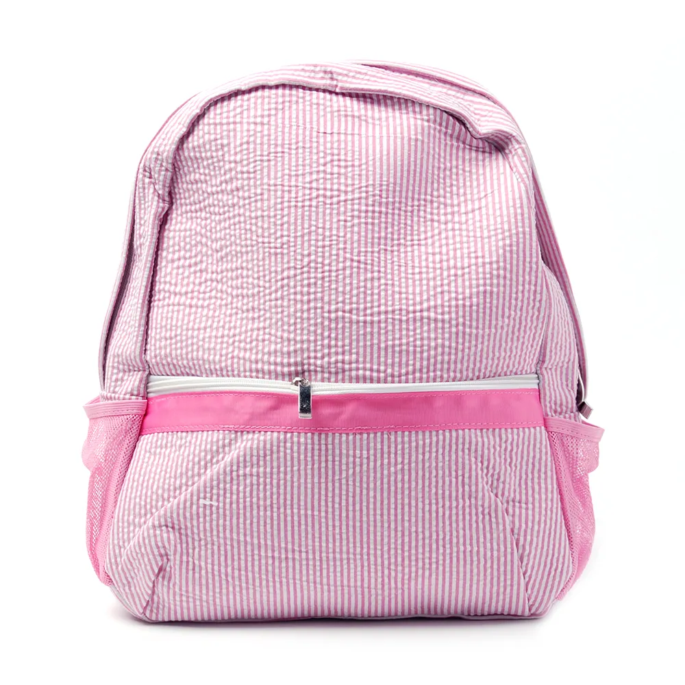 Domil Seersucker schooltassen strepen katoen klassiek backpack soft girl gepersonaliseerde rugzakken jongen DOM0312631