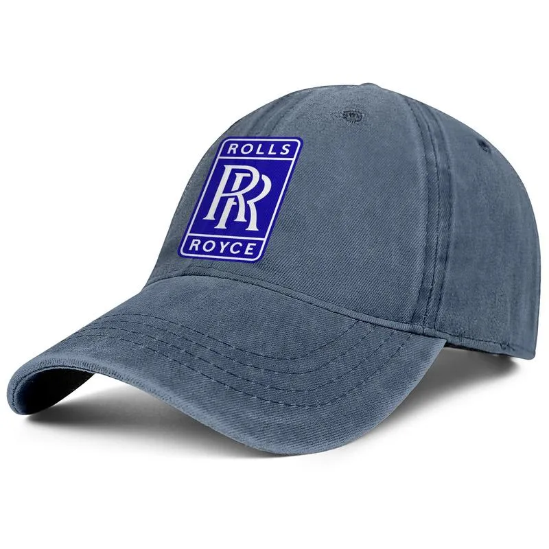 Rolls Royce Oeiginal Logo Blue White Unisex Denim Baseball Cap Fidited Design Your Own Cute Trendy Hats Blocky Faith United5440176