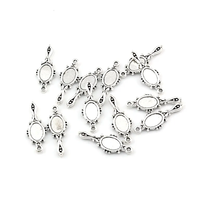/ antique alliage d'argent diable miroir charmes pendentifs pour la fabrication de bijoux bracelet collier bricolage accessoires 10x27mm A-5882234