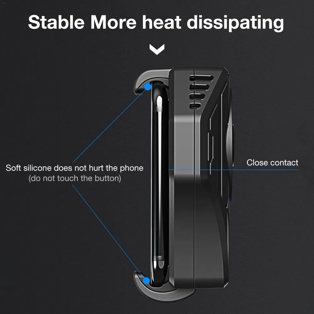 Taşınabilir Oyun Cep Telefonu Radyatör Evrensel Telefon Soğutucu Fan Tutucu Isı Lavabo Soğutma Standı iphone Samsung Huawei Xiaomi için