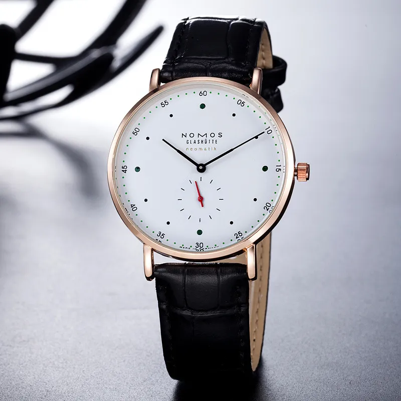 2019 Luxury Nomos varumärke Mens Quartz Casual Dress Watch rostfritt stål Male Clock Small Dials Work Relogio Masculino Men Watches323d