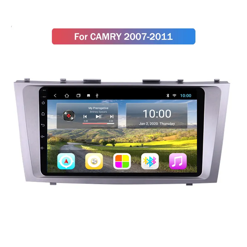 2G RAM 10,1 Zoll Vollbild-Android-Auto-Audio-Video-Radio-System-Player für Toyota CAMRY 2007–2011 Unterhaltung GPS-Navigation
