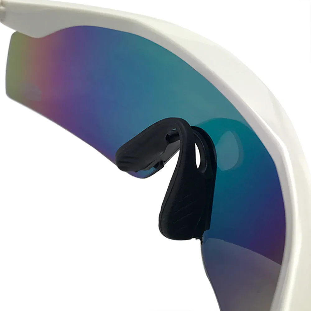 Luxe-ontwerper zonnebril Razoroblades spiegel zonnebril wit frame rode kwiklens o bril zonneglas2314